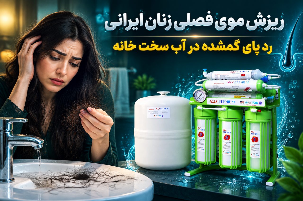 ریزش موی فصلی زنان ایرانی | رد پای گمشده در آب سخت خانه