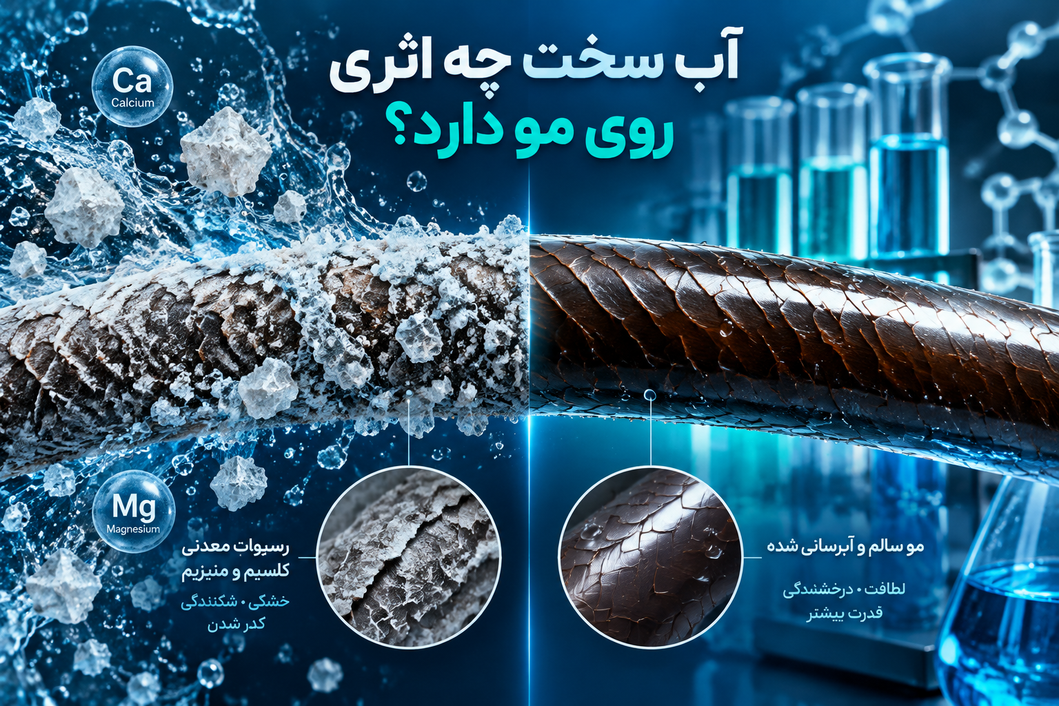 آب سخت چه اثری روی مو دارد؟