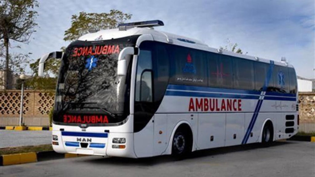 اتوبوس آمبولانس‌های اورژانس در میادین اصلی پایتخت