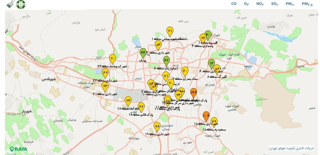 کیفیت هوای تهران , 