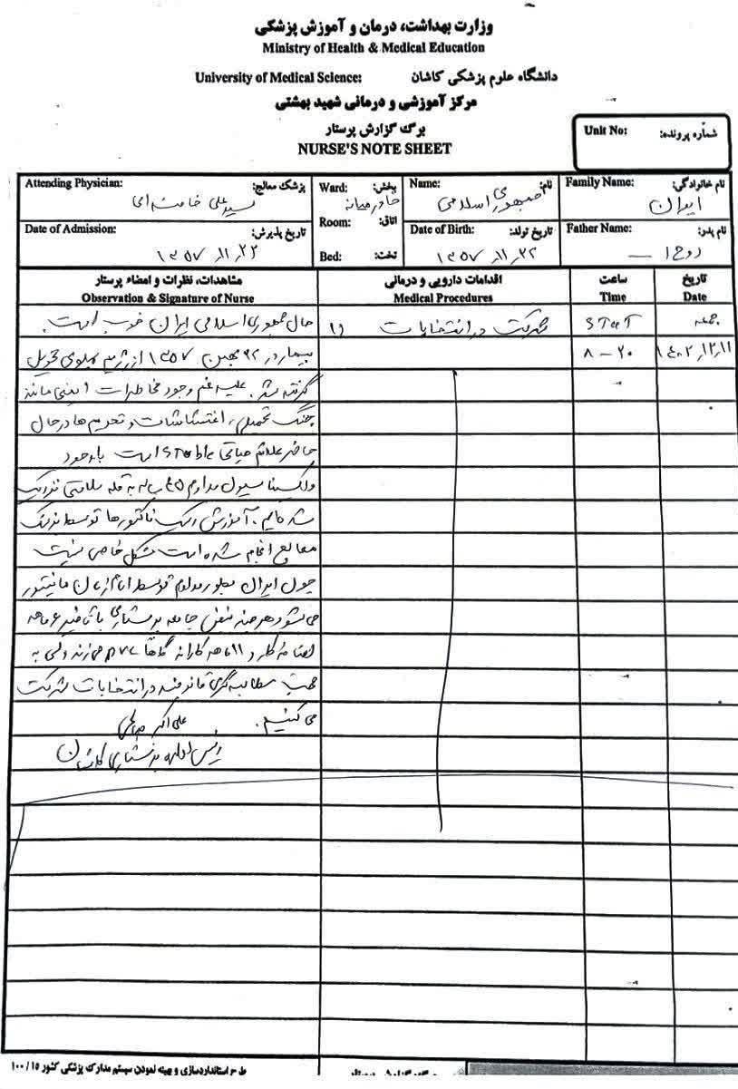 وزارت بهداشت , بهداشت و درمان , بیمارستان , پزشک , پرستار , انتخابات مجلس شواری اسلامی , 